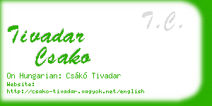 tivadar csako business card