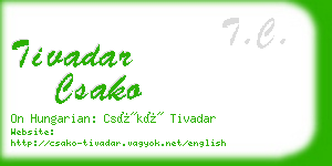 tivadar csako business card